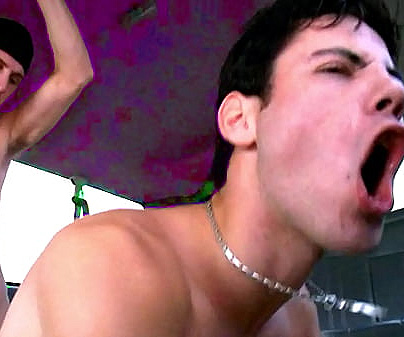 Gay porn video - Amateur boys screwing in a van